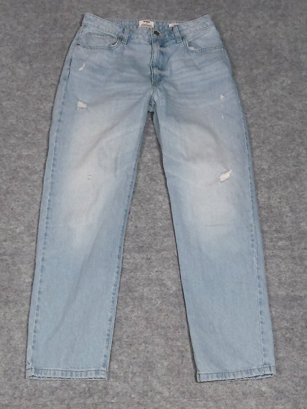 Cotton On Jeans 28x29 Light Wash Distressed Original Straight Denim